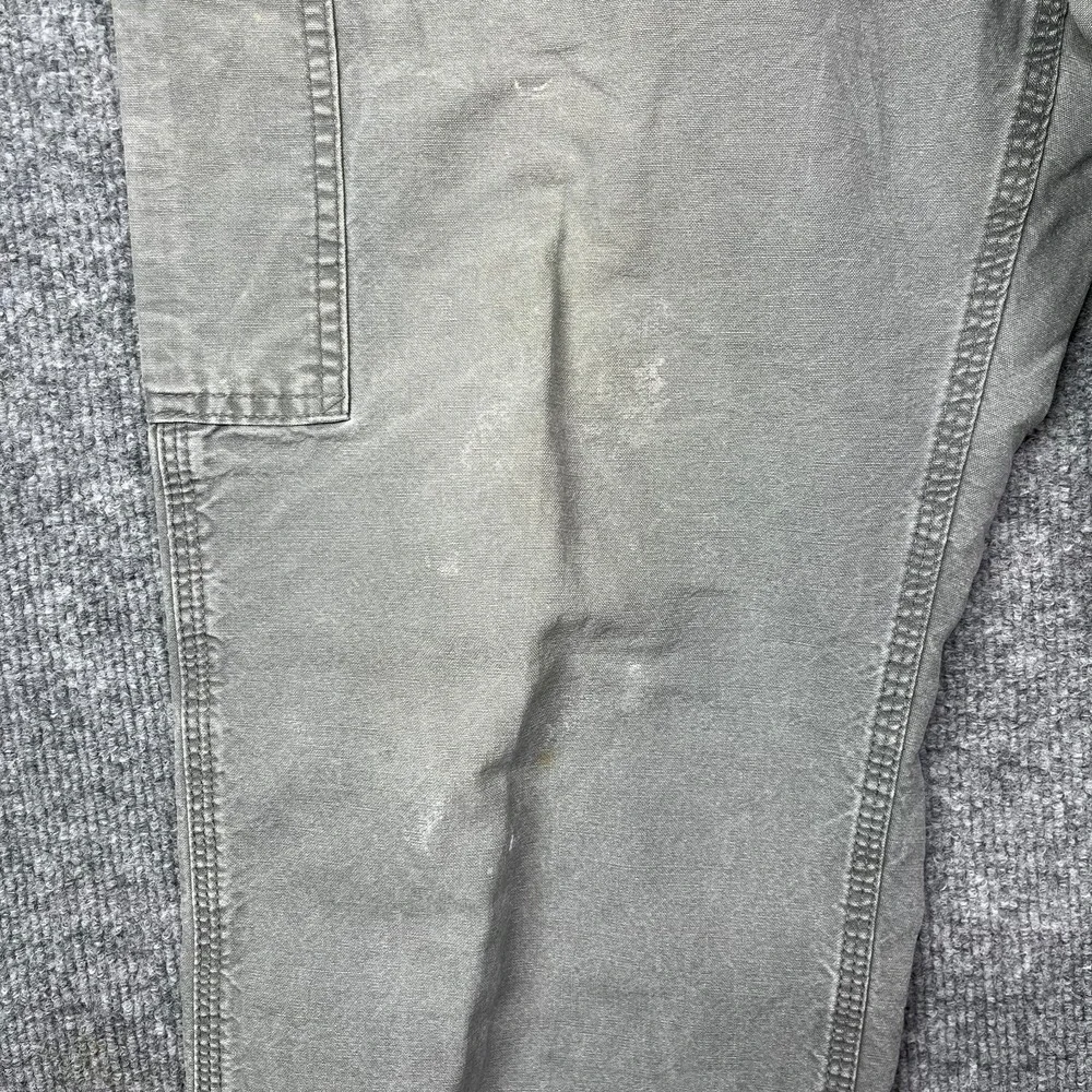 Carhartt Dungaree Carpenter Pants Men's Gray Pockets Relaxed Workwear‎ - 32X28.5